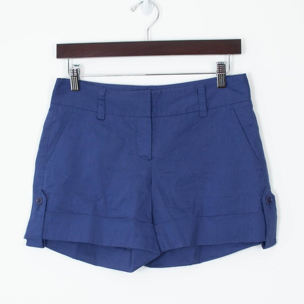 Theory Blue Women's Casual Cuffed Shorts